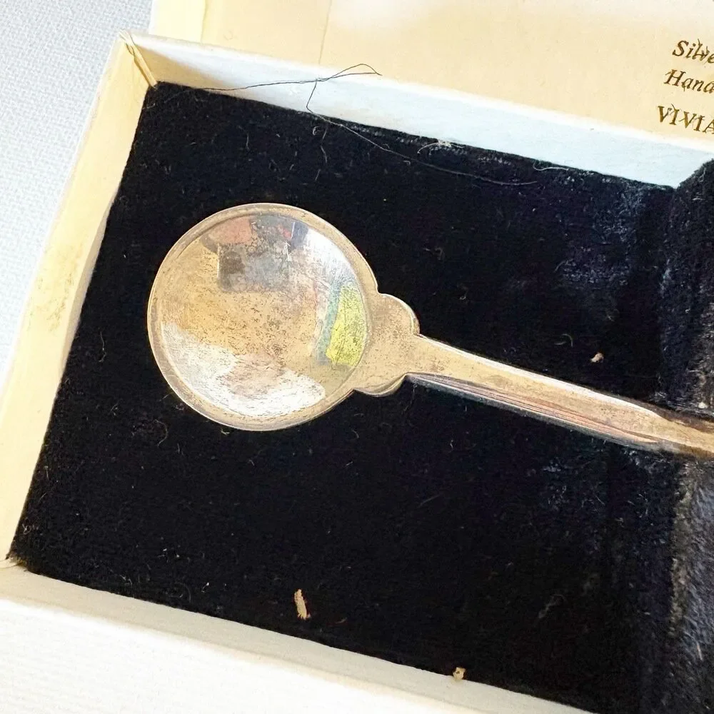 Vivian Burns Imports Silver Plate Serving Spoon Reproduction Pakistan 6
